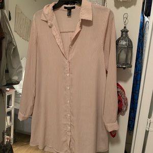 Pink stripped flowy dress